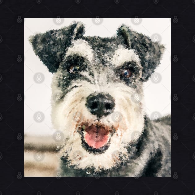 Painting-like Schnauzer looking at you by Comic Dzyns